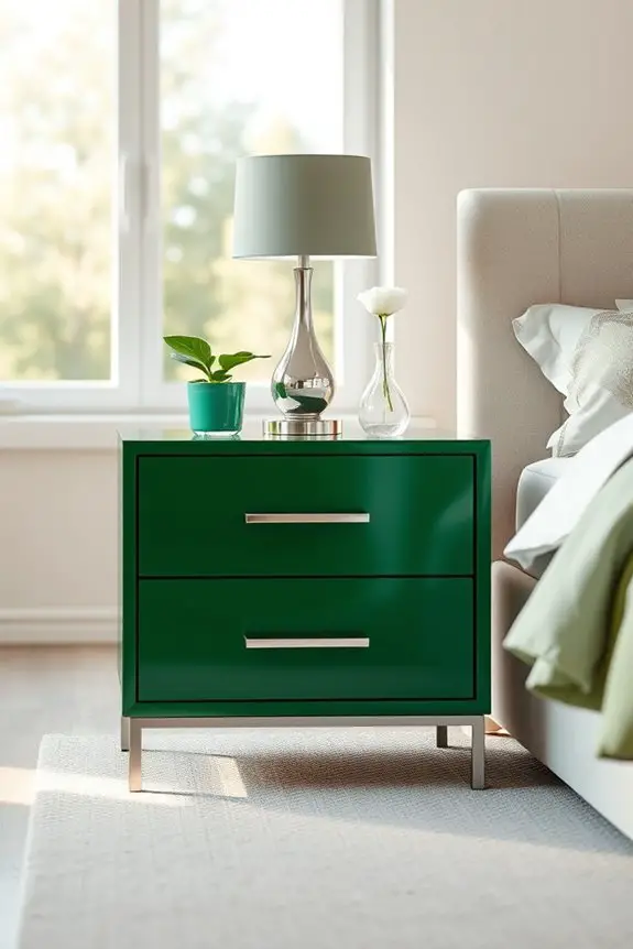 green and silver elegance