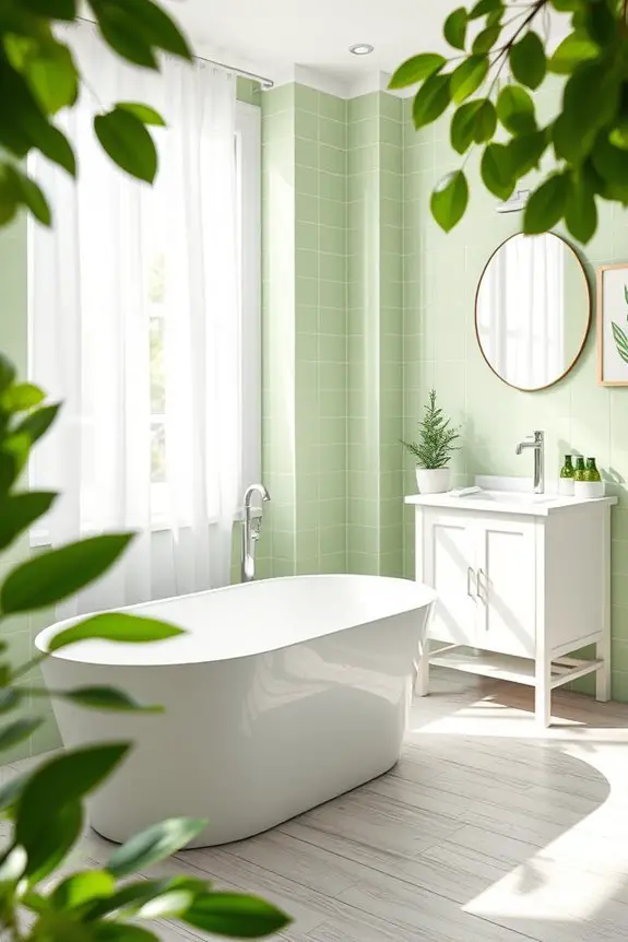 green and white tranquility