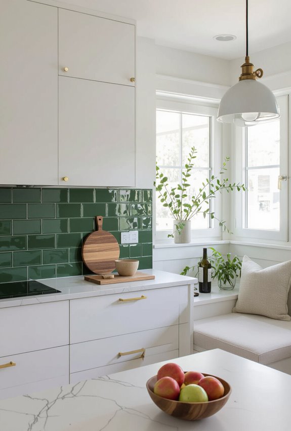 green backsplash tiles elevate