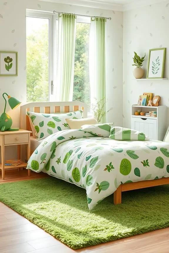 green bedding for tranquility