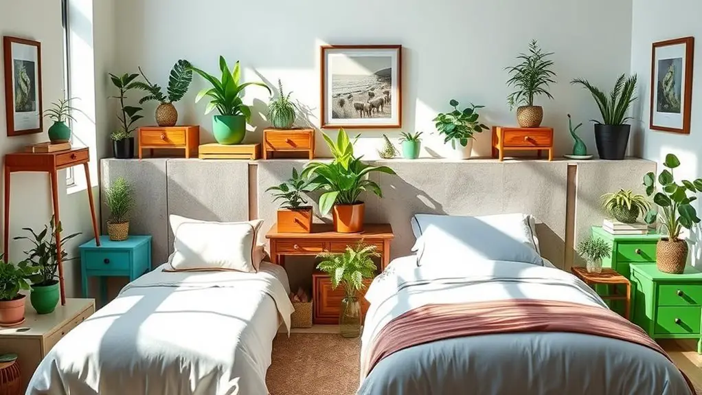 green bedside table inspiration