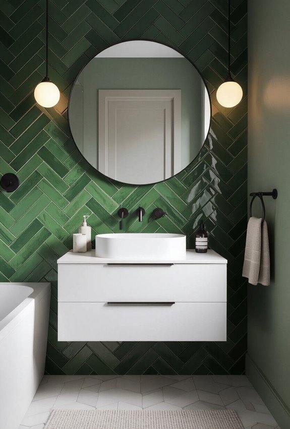 green herringbone rhythmic movement