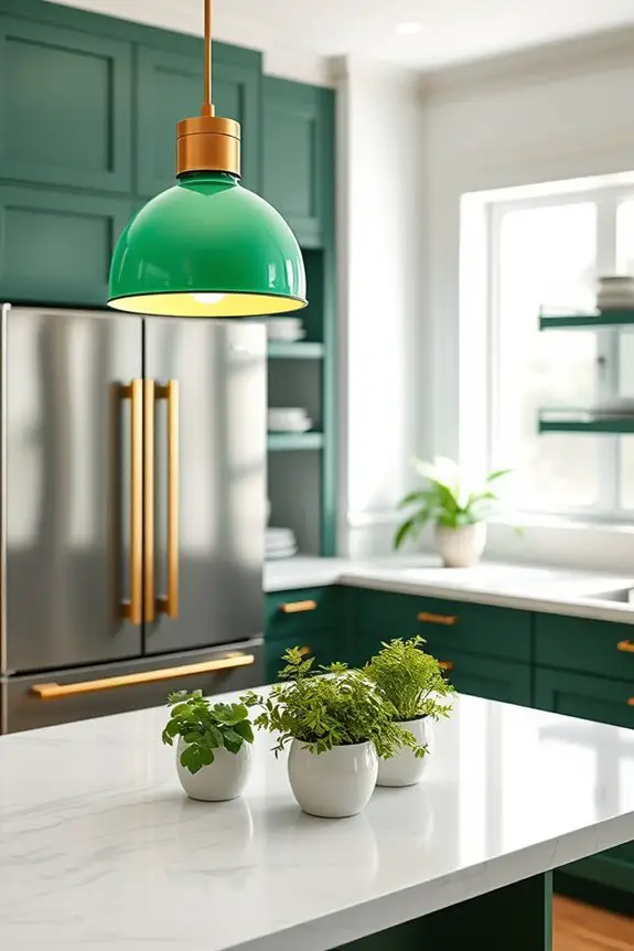 green lighting enhances ambiance