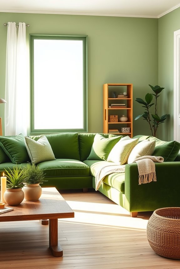 green mirrors enhance light