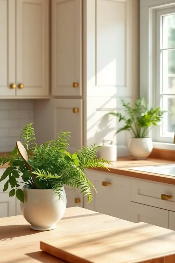 greenery accents for kitchens