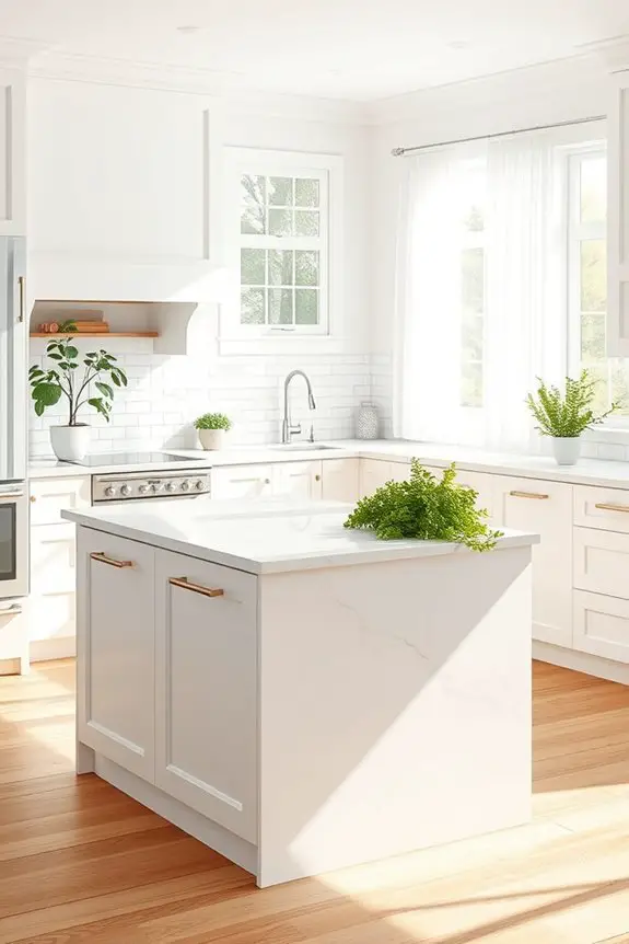 greenery accents in kitchen