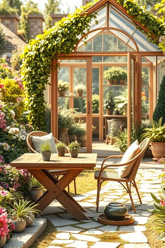 greenhouse enhances cafe aesthetics