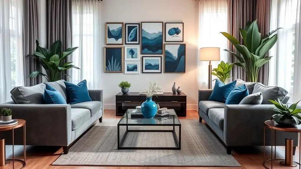 grey and blue decor ideas