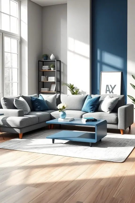 grey and blue decor techniques