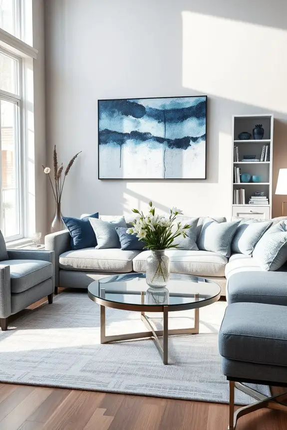 grey and blue harmony