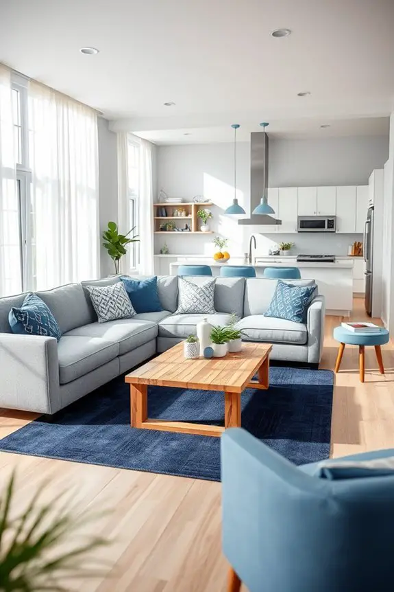 grey and blue harmony