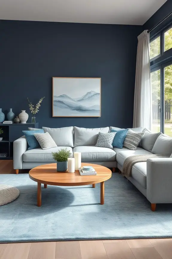 grey and blue tranquility
