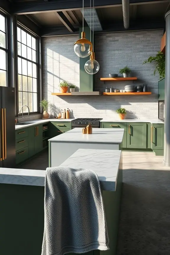 grey and moss green elegance