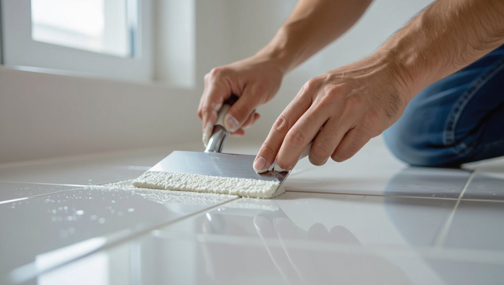 grout application technique emphasized