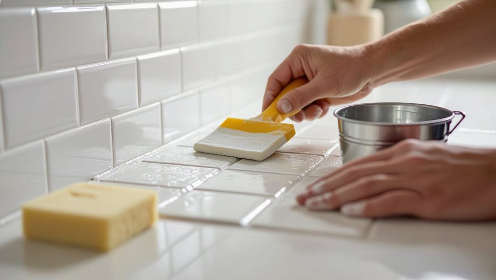 grouting mix apply wipe