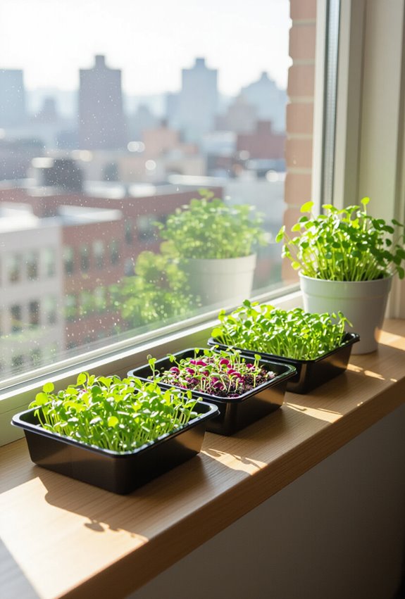 grow microgreens in sunlight
