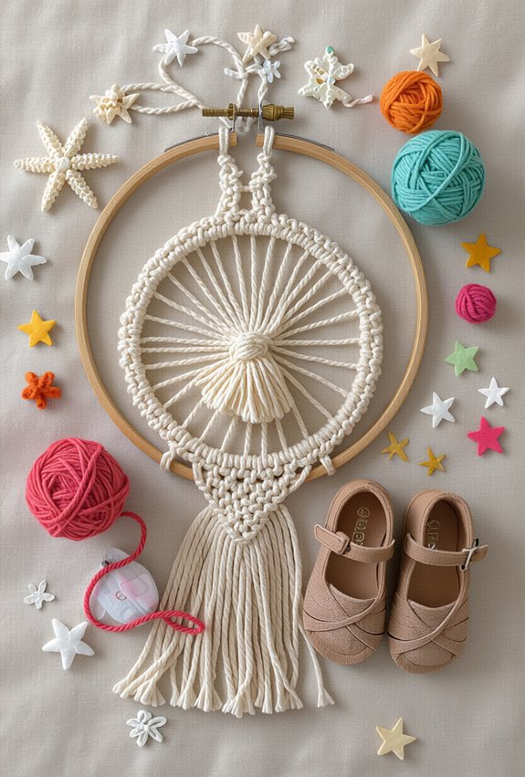 guests weave heartfelt yarn keepsake