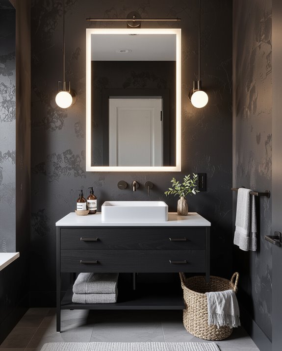 gunmetal fixtures for sophistication