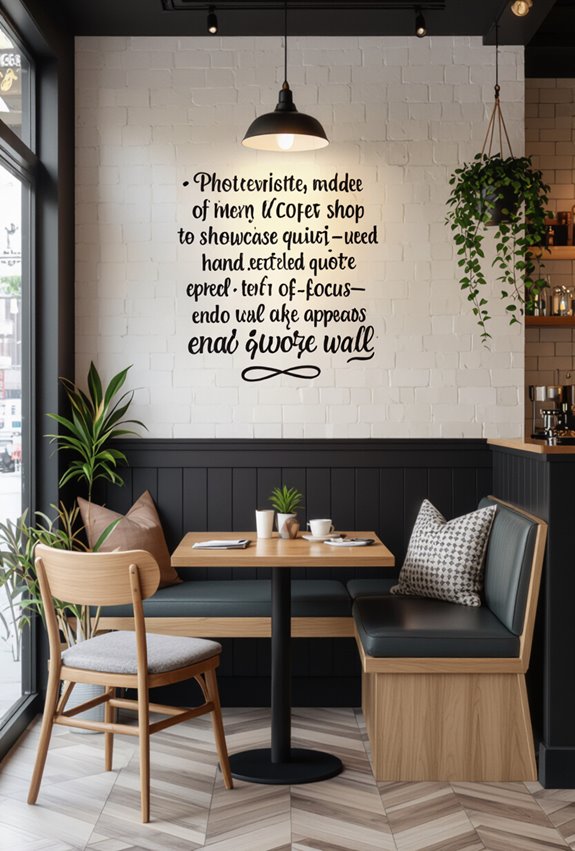 hand lettered quote wall ambiance