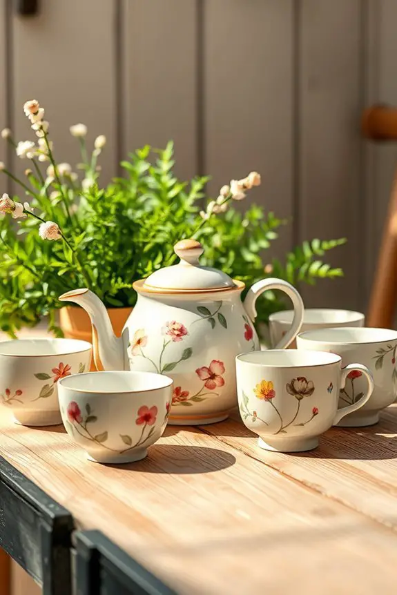 hand painted ceramic decor