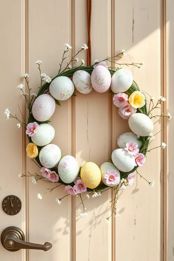 hand painted egg wreaths
