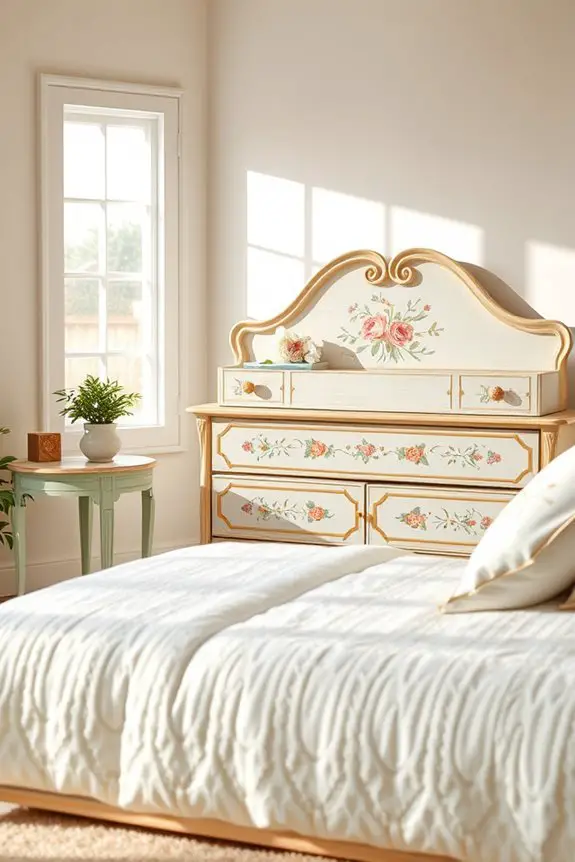hand painted floral decor accents