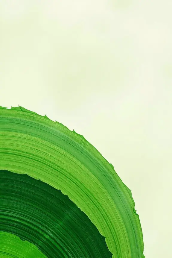 hand painted green textures elevate