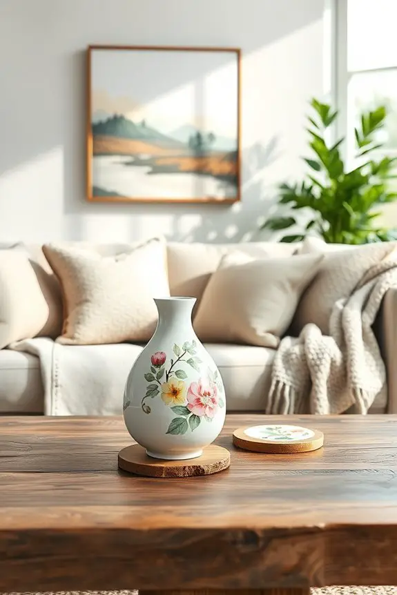 hand painted home decor accents