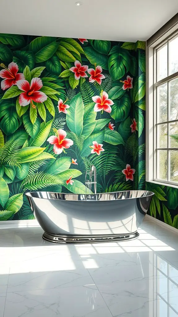 hand painted tropical mural benefits