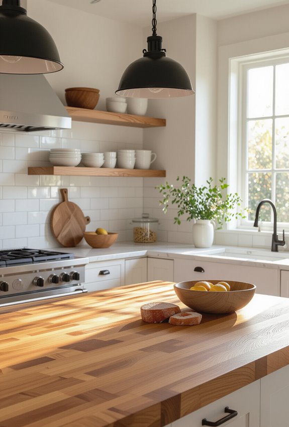 hand sanded hardwood butcher block