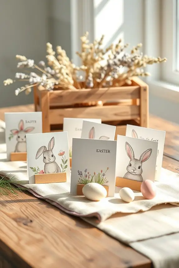 handcrafted easter card display