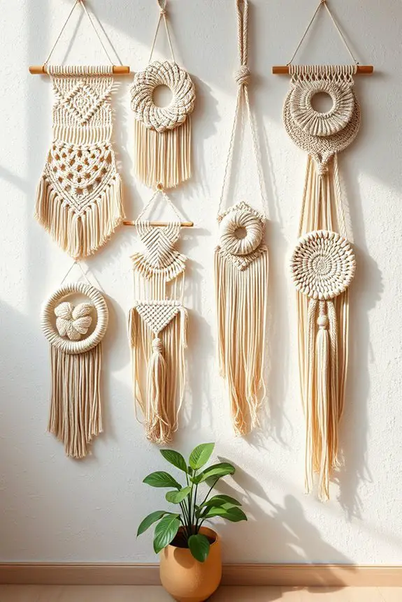 handcrafted macram wall art