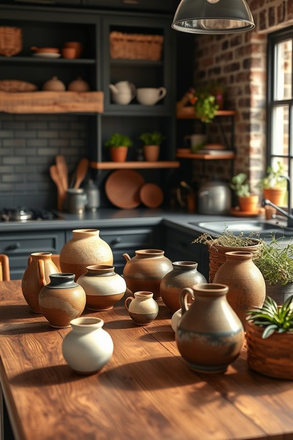 handcrafted pottery enhances warmth