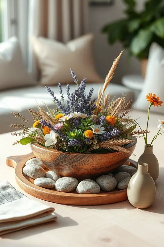 handcrafted rustic table centerpieces