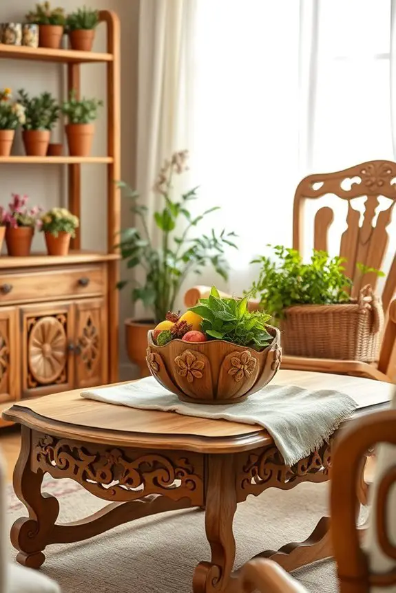 handcrafted wooden cottagecore accents