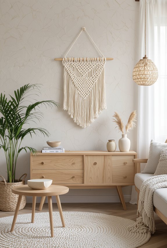 handmade knotted neutral texture