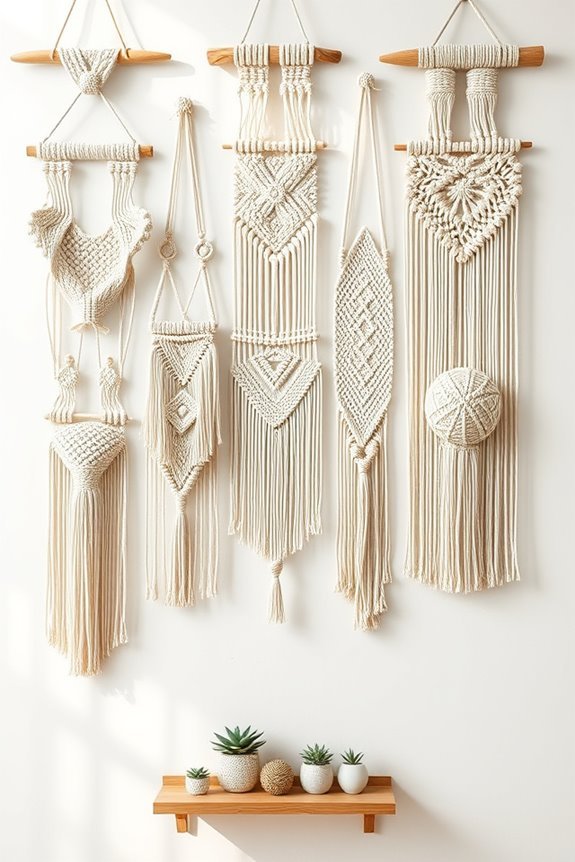 handmade macram wall decor