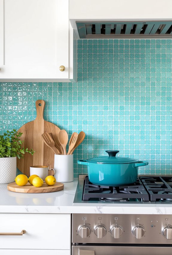 handmade tesserae tactile backsplash