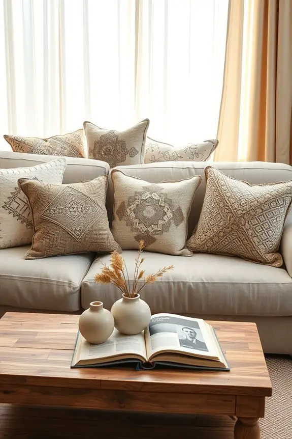handmade vibrant throw pillows