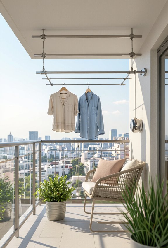 hands free clothesline pulley system