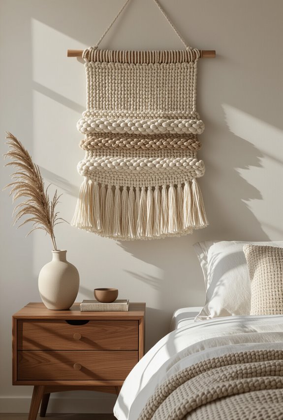 handwoven textured fringe warmth