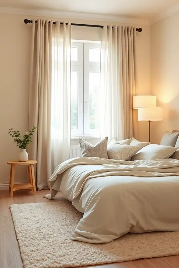 hang curtains near ceiling