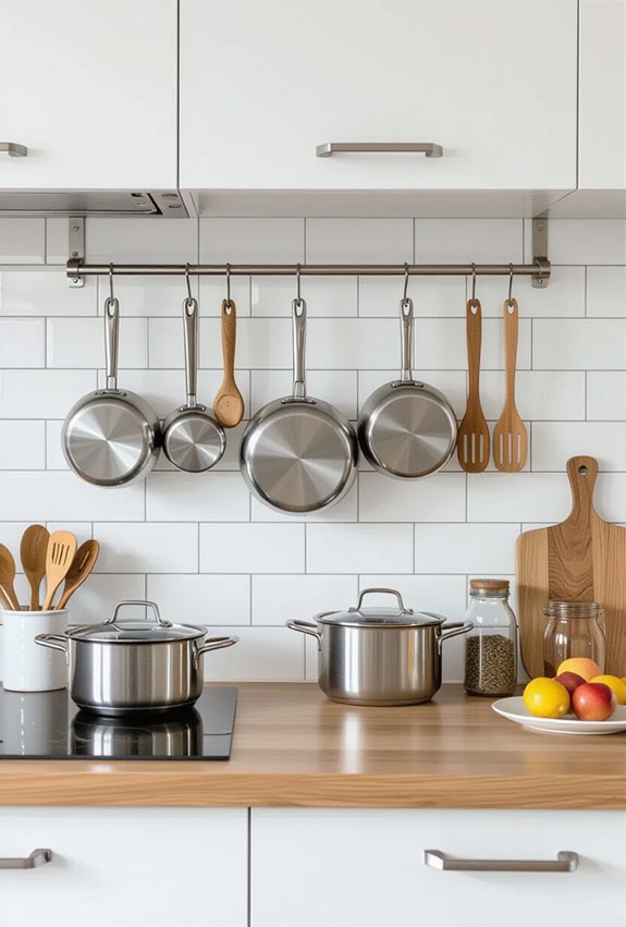 hang pots utensils knives