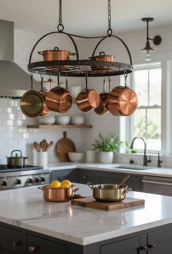 hang vintage pot rack
