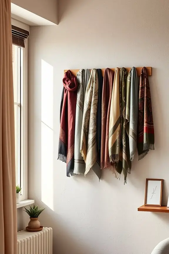 hang vintage scarves creatively
