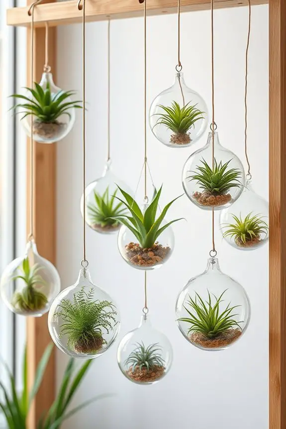 hanging air plant display
