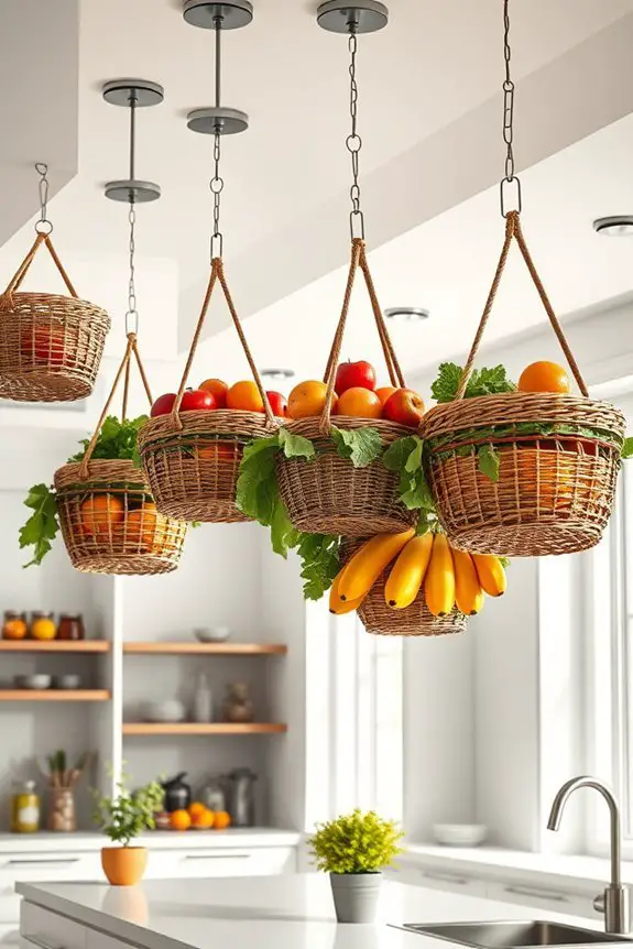 hanging baskets for produce