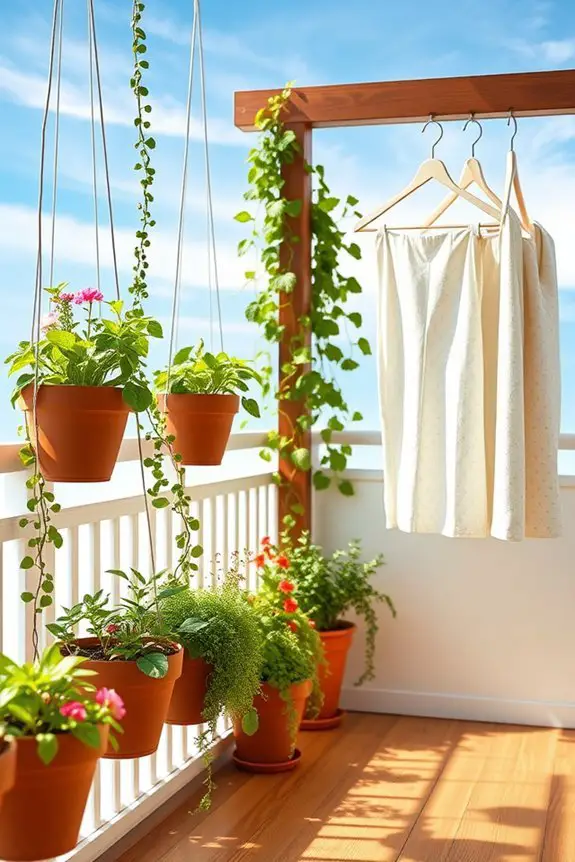 hanging garden and drying space