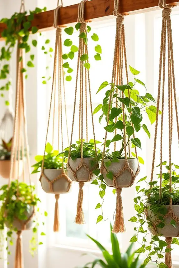 hanging planters for indoor greenery