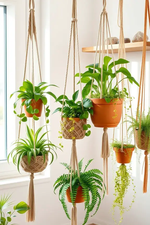 hanging plants enhance decor